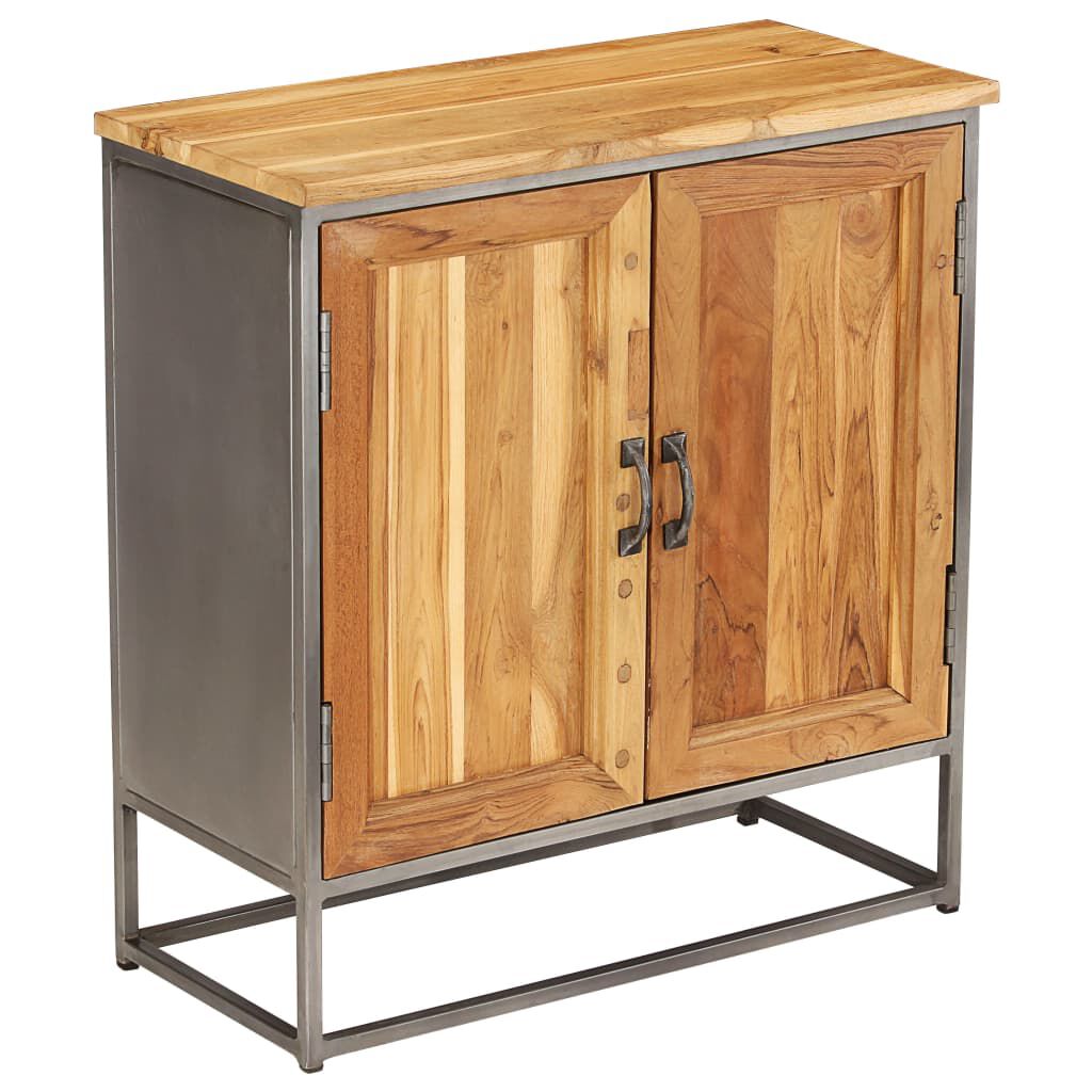 vidaXL Sideboard Recycled Teak and Steel 65x30x70 cm
