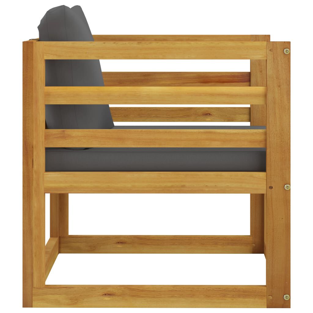 vidaXL 5 Piece Garden Lounge Set with Cushion Solid Acacia Wood