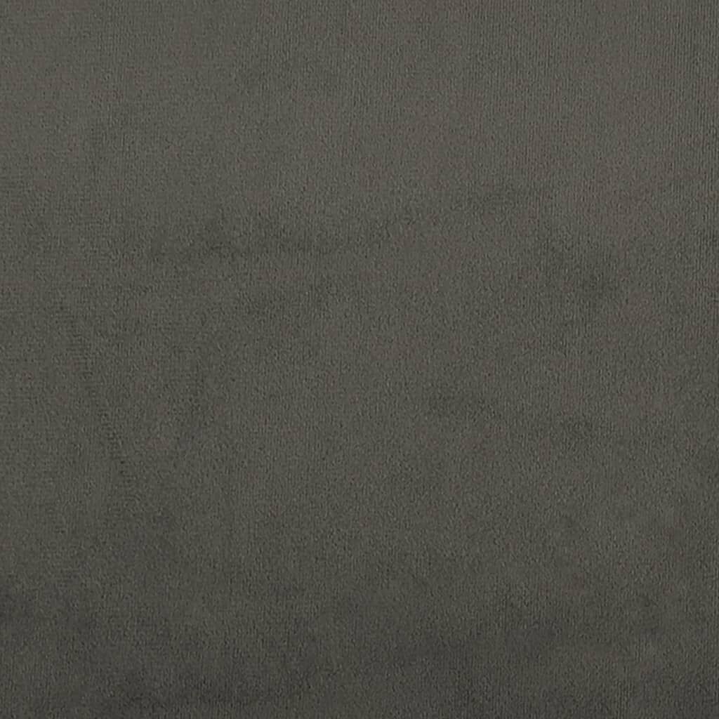 vidaXL Box Spring Bed with Mattress Dark Grey 137x190 cm Velvet