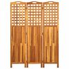 vidaXL 3-Panel Room Divider 121x2x170 cm Solid Acacia Wood
