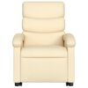 vidaXL Stand up Massage Recliner Chair Cream Fabric