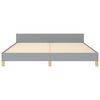 vidaXL Bed Frame without Mattress Light Grey California King Fabric