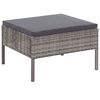 vidaXL 6 Piece Garden Lounge Set with Cushions Poly Rattan Grey