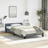 vidaXL Bed Frame without Mattress Dark Grey 100x203 cm Velvet