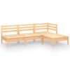 vidaXL 4 Piece Garden Lounge Set Solid Pinewood
