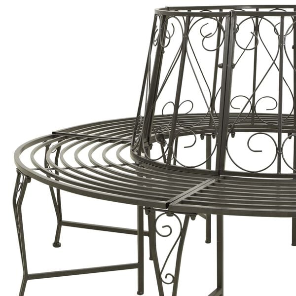 vidaXL Garden Tree Bench 160 cm Steel