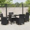 vidaXL Garden Dining Set 5 pcs Black Poly Rattan