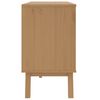 vidaXL Drawer Cabinet OLDEN White and Brown Solid Wood Pine