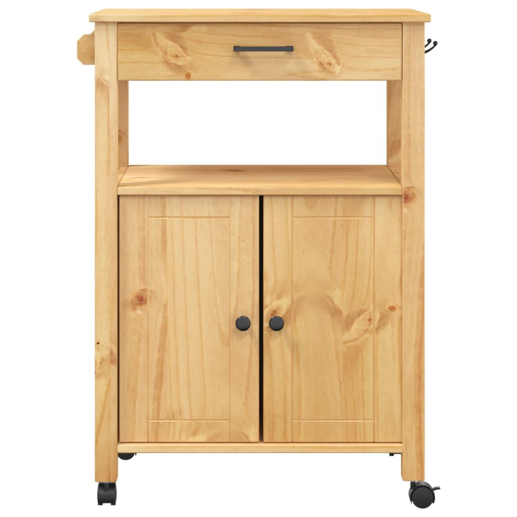 vidaXL Kitchen Trolley MONZA 60x40x90 cm Solid Wood Pine