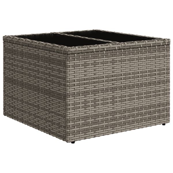vidaXL 8 Piece Garden Sofa Set with Cushions Grey Poly Rattan