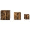 vidaXL Side Tables 3 pcs Smoked Oak Engineered Wood