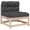 vidaXL 7 Piece Garden Sofa Set with Cushions Solid Wood Pine
