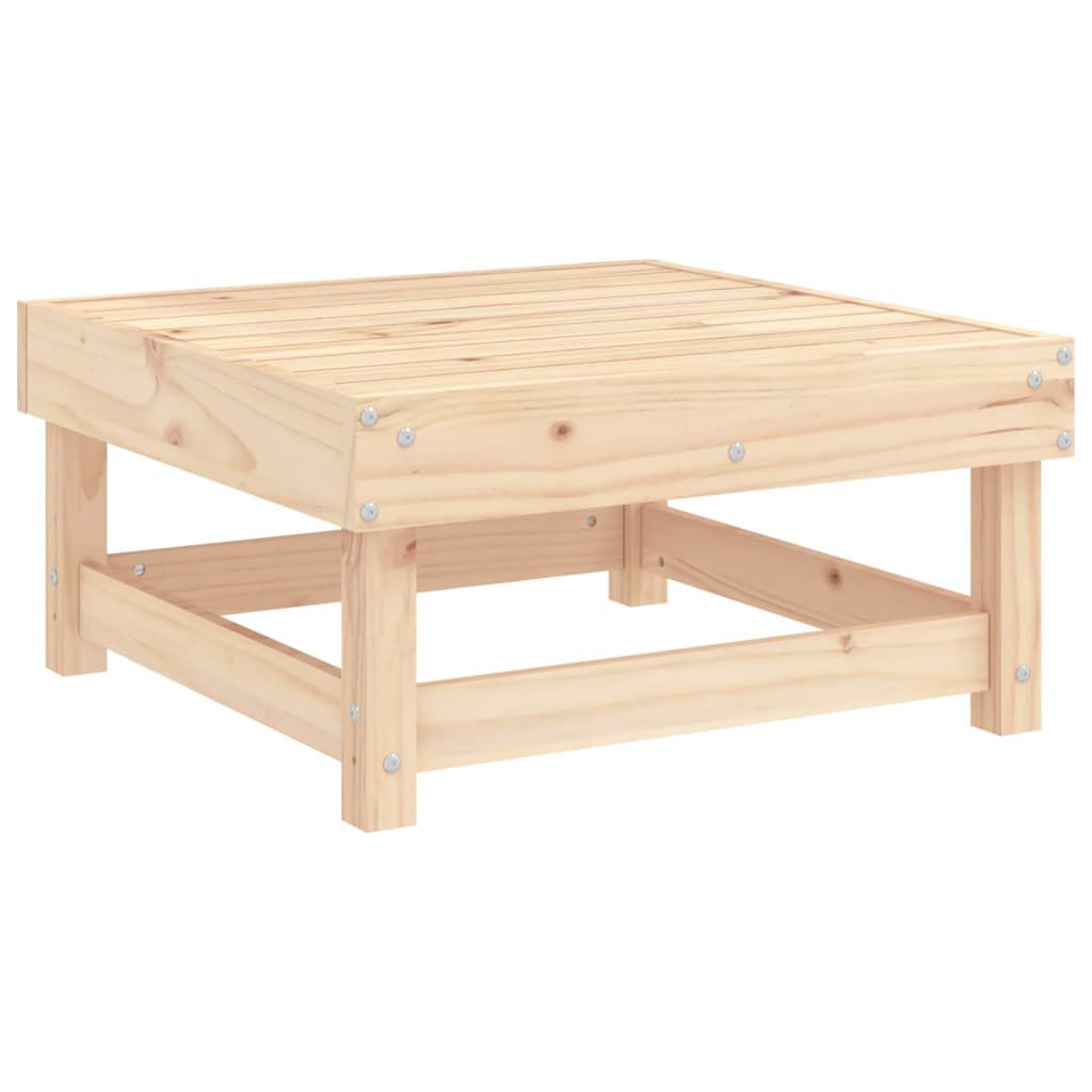vidaXL Garden Footstool with Cushion Solid Wood Pine
