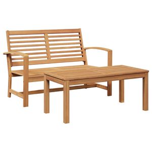 vidaXL Garden Sofa Set Natural Solid teak wood