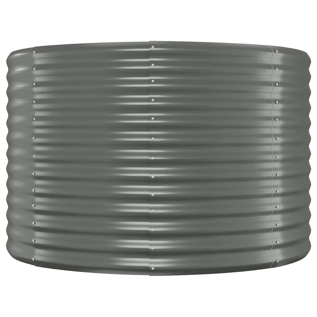 vidaXL Garden Raised Bed Powder-coated Steel 100x100x68 cm Grey