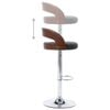 vidaXL Bar Stools 2 pcs Dark Grey Fabric and Bentwood