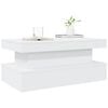 vidaXL Coffee Table with LED Lights White 90x50x40 cm