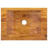 vidaXL Basin Solid Teak Wood 50x35x10 cm
