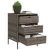 vidaXL Garden Storage Cabinet Grey 55x59x80 cm Poly Rattan