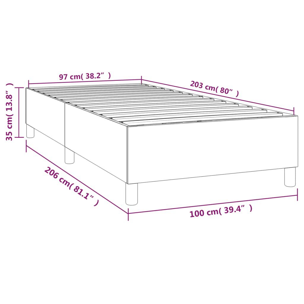 vidaXL Bed Frame without Mattress White Twin XL Faux Leather (US Only)