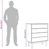 vidaXL Drawer Cabinet OTTA Brown&Grey 76.5x39.5x90cm Solid Wood Pine