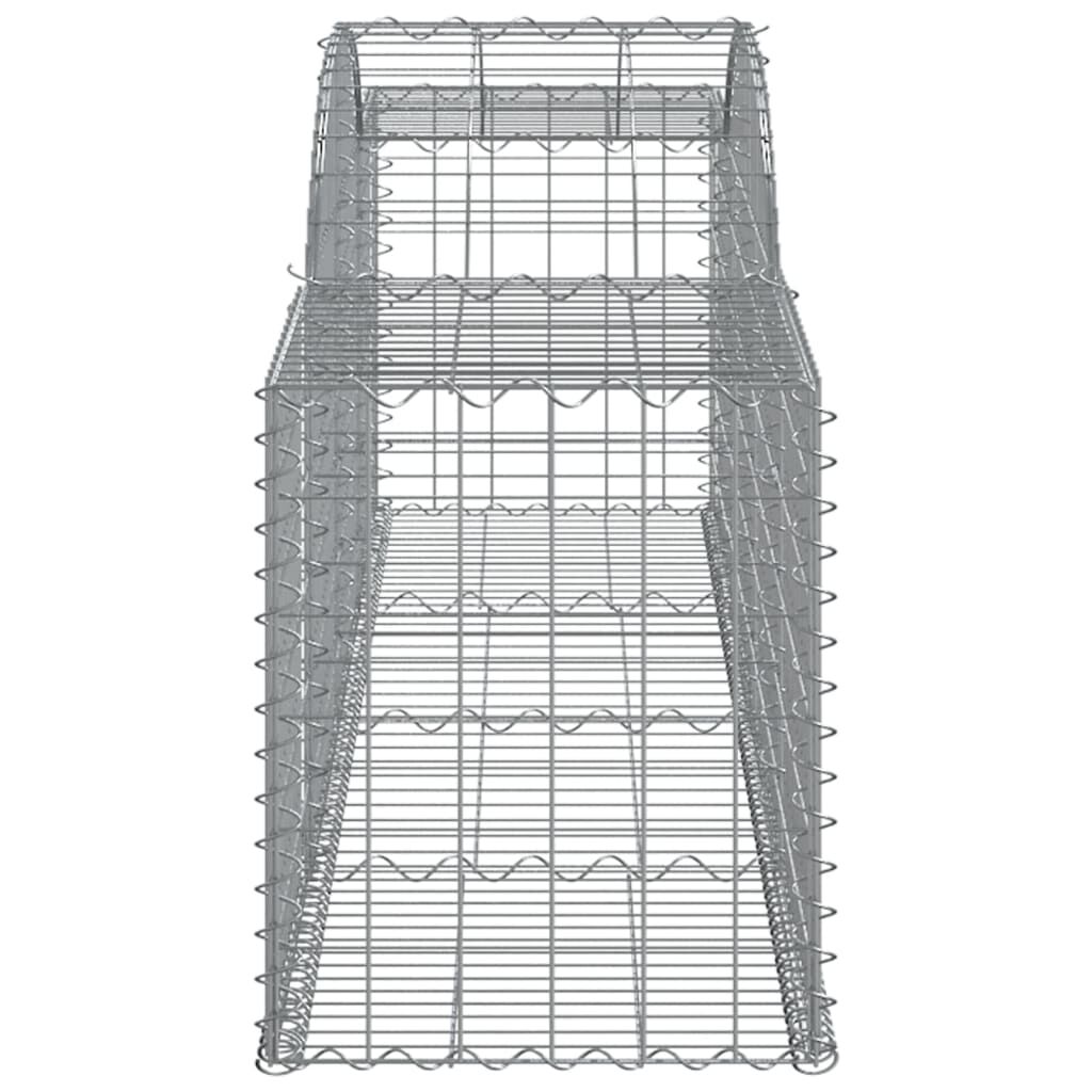 vidaXL Arched Gabion Baskets 5 pcs 300x50x60/80 cm Galvanised Iron