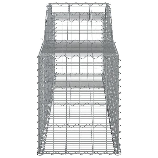 vidaXL Arched Gabion Baskets 5 pcs 300x50x60/80 cm Galvanised Iron