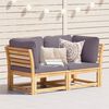 vidaXL Garden Sofa with Cushions 2-Seater Solid Wood Acacia