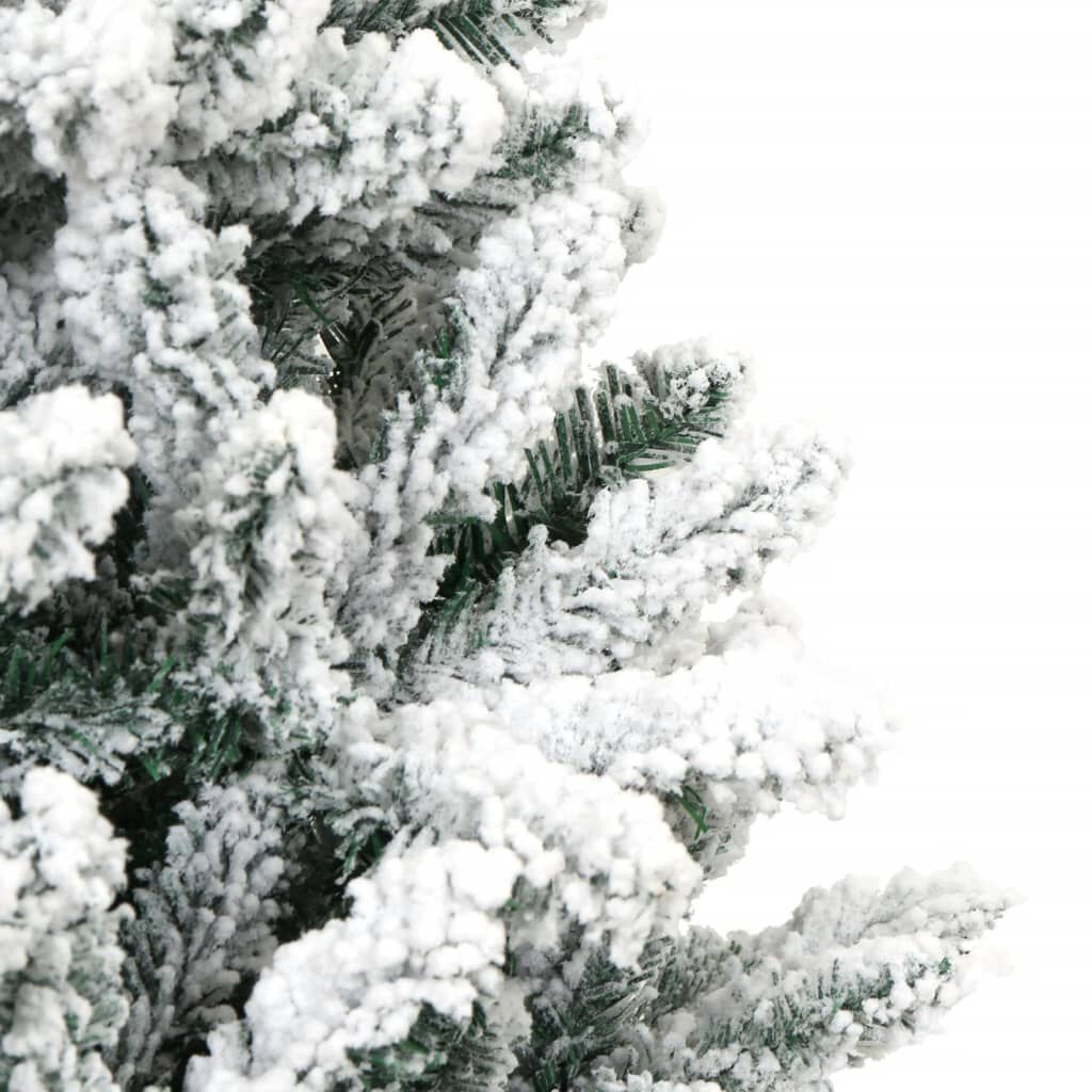 vidaXL Artificial Hinged Christmas Tree with Flocked Snow 150 cm