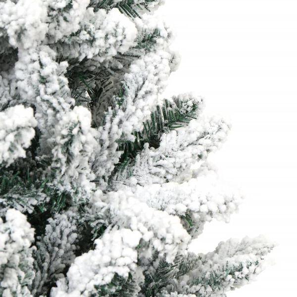 vidaXL Artificial Hinged Christmas Tree with Flocked Snow 150 cm