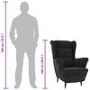 vidaXL Armchair Black Velvet