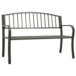 vidaXL Garden Bench 125 cm Steel Grey