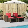 vidaXL 5 Piece Garden Sofa Set with Cushions Stackable Brown Poly Rattan