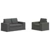 vidaXL Sofa 2 pcs Dark Grey 162 x 80 x 82 cm Fabric