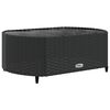 vidaXL 8 Piece Garden Sofa Set with Cushions Black Poly Rattan