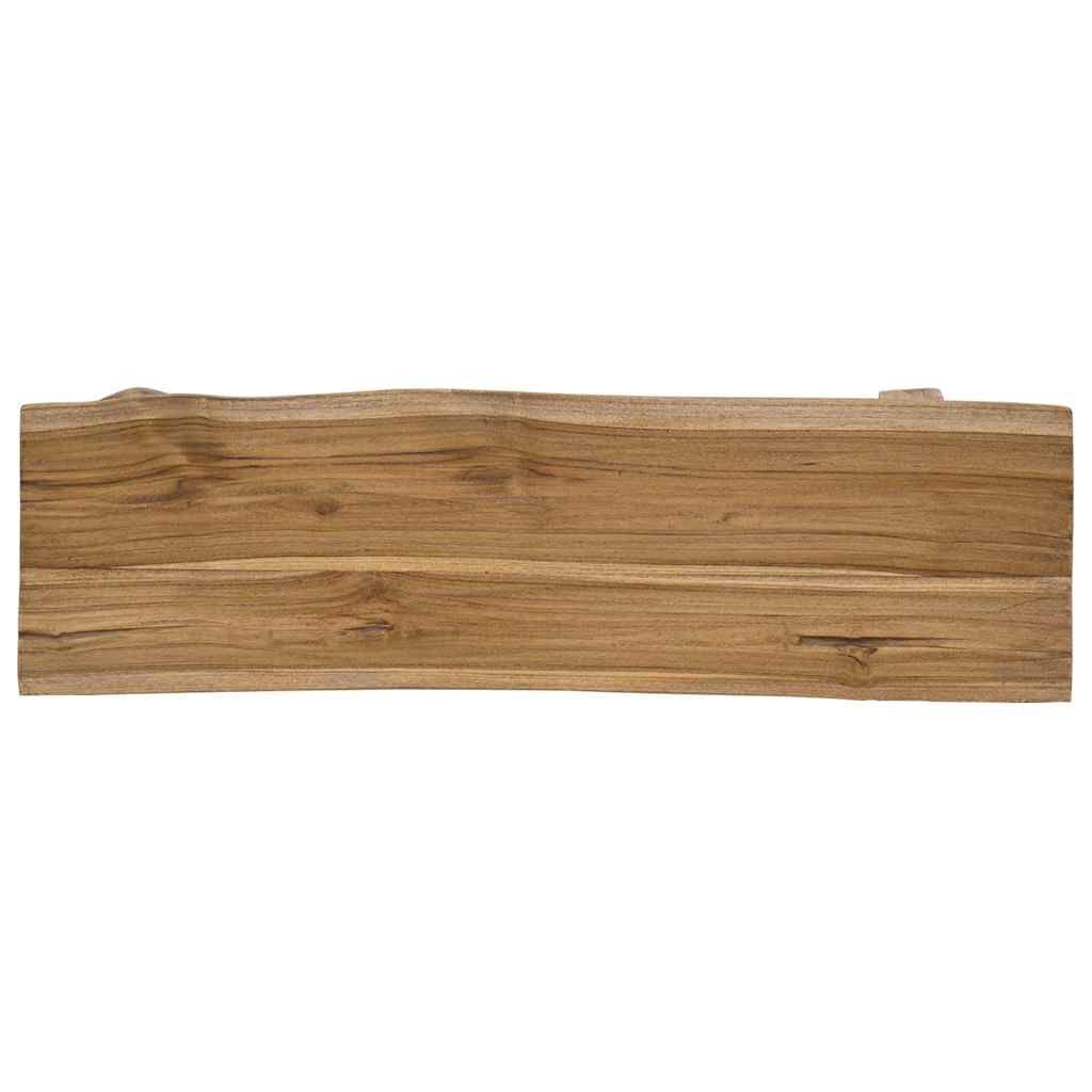 vidaXL Bench Mixed Recycled Wood and Solid Teak 100x28x43 cm