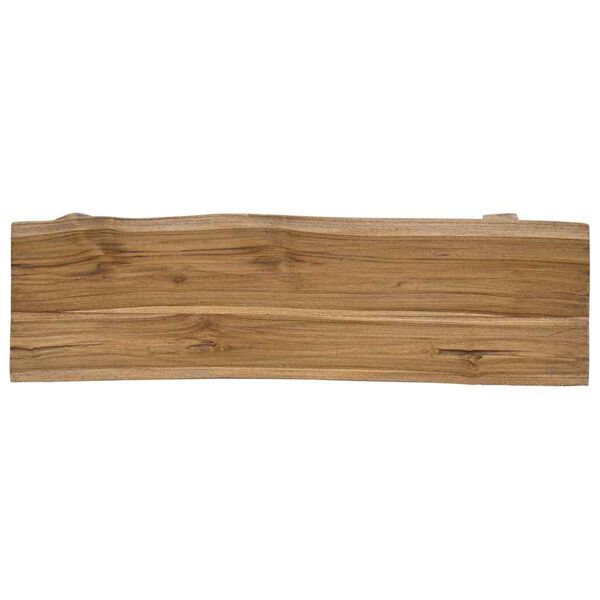 vidaXL Bench Mixed Recycled Wood and Solid Teak 100x28x43 cm