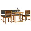 vidaXL Garden Bistro Set 5 pcs Brown Solid Acacia Wood