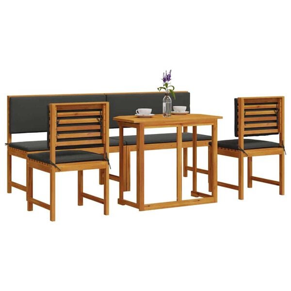 vidaXL Garden Bistro Set 5 pcs Brown Solid Acacia Wood