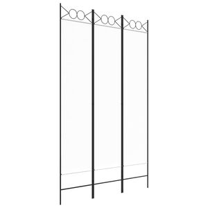 vidaXL 3-Panel Room Divider White 120x200 cm Fabric