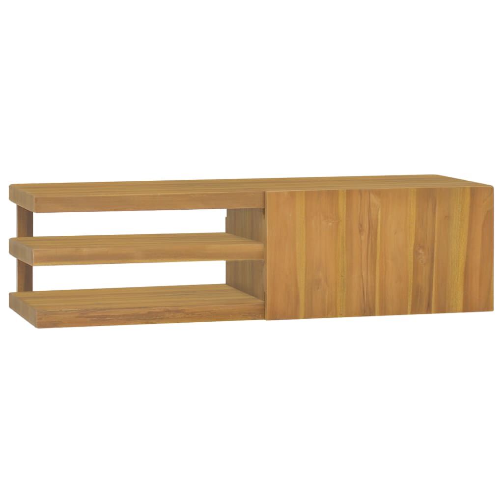 vidaXL Wall-mounted Bathroom Cabinet 110x40x30 cm Solid Wood Teak