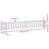 vidaXL Garden Raised Bed with Fence Design 200x30x30 cm Solid Wood Pine