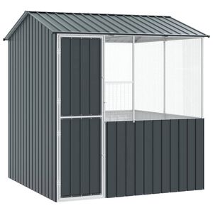 vidaXL Bird Cage Anthracite 215 x 209 x 230 cm Galvanised steel