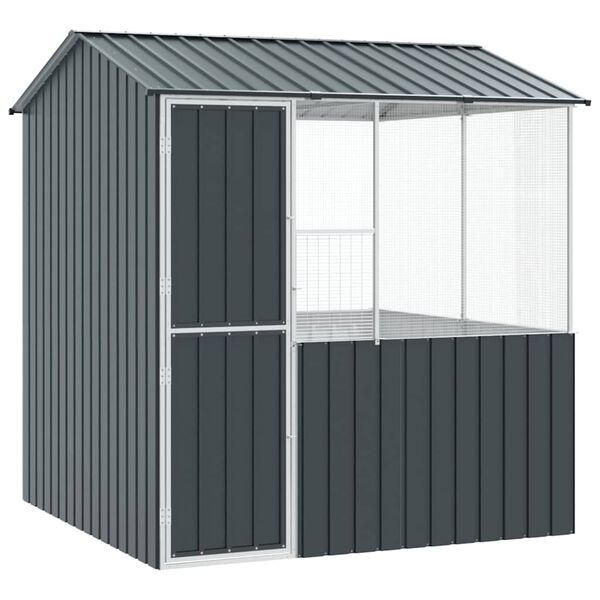 vidaXL Bird Cage Anthracite 215 x 209 x 230 cm Galvanised Steel