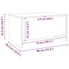vidaXL Coffee Table High Gloss White 80x55.5x41.5 cm Engineered Wood