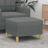 vidaXL Footstool Dark Grey 60x50x41 cm Fabric
