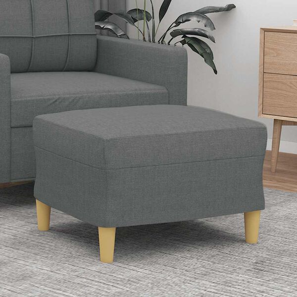 vidaXL Footstool Dark Grey 60x50x41 cm Fabric