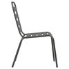 vidaXL Outdoor Chairs 4 pcs Slatted Design Steel Dark Grey