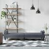 vidaXL Sofa Bed with Armrests Dark Grey Velvet
