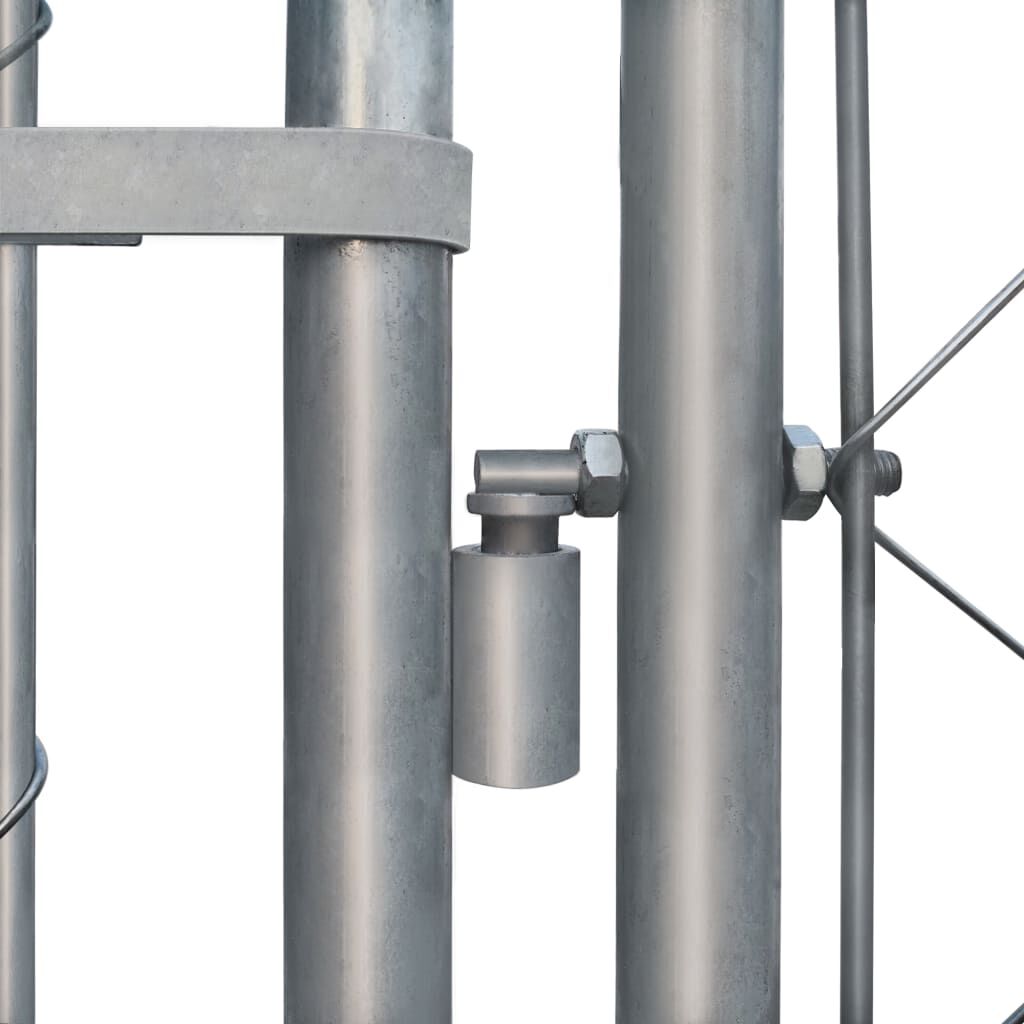 vidaXL Outdoor Dog Kennel Galvanised Steel 4x4x1 m vidaXL